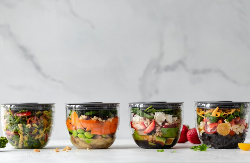 Jars of pre-made meals