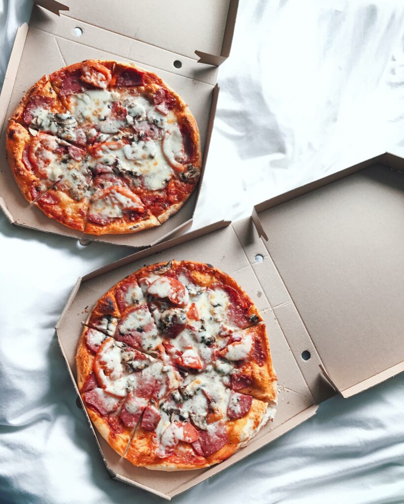 Pizza in Takeaway box