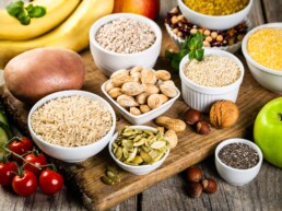 selection of healthy carbohydrates